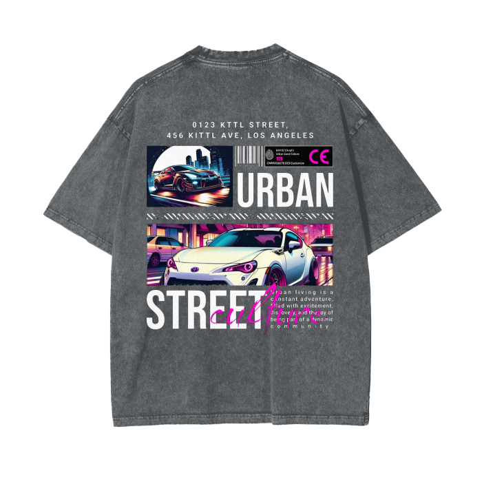 Urban Street Culture Acid Wash Oversize T-Shirt