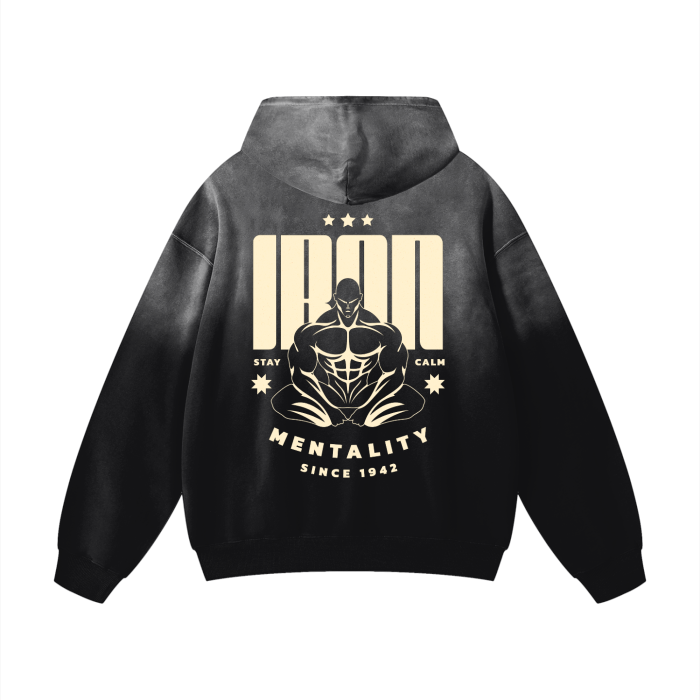 Iron Mentality (Heavyweight  Oversized Hoodie)