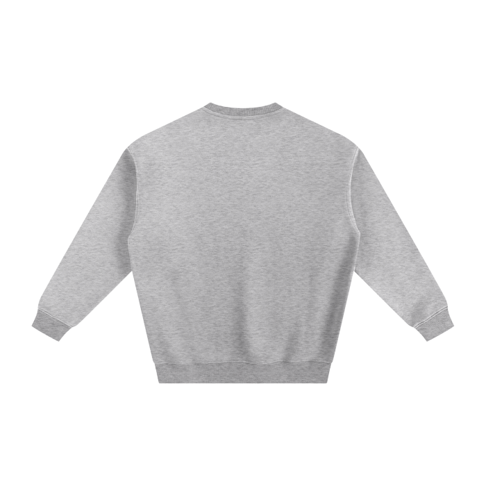 Plain White Logo Fleeced Sweatshirt