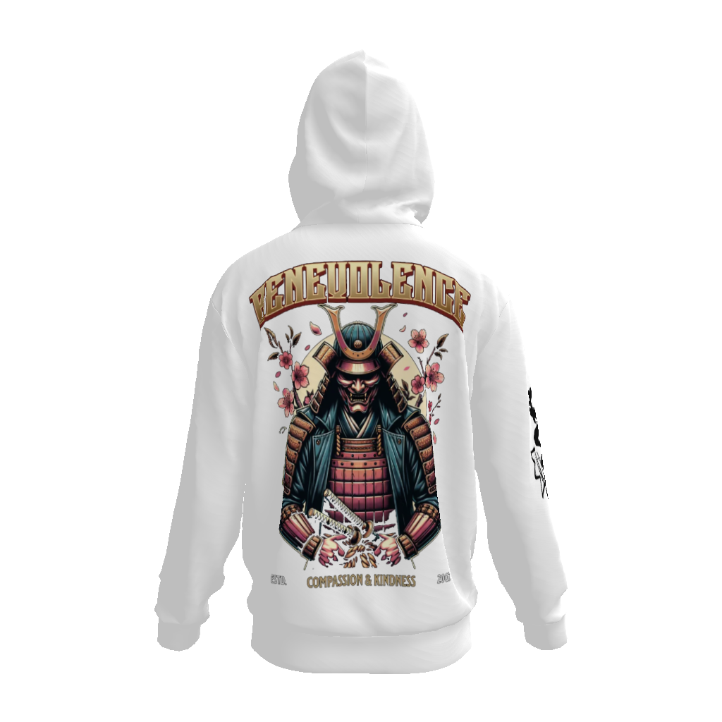 Samurai Bloom (All-Over Print Unisex Basic Hoodie)