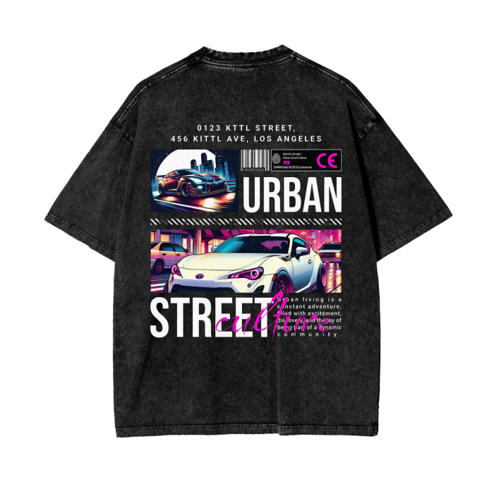 Urban Street Culture Acid Wash Oversize T-Shirt