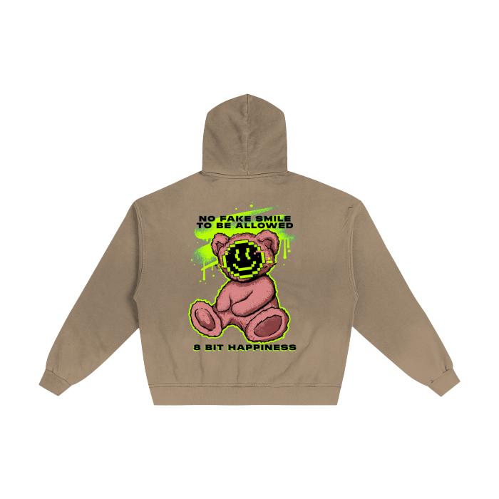 Joyful Teddy (Hand-Frayed Sunfade Zip Hoodie)